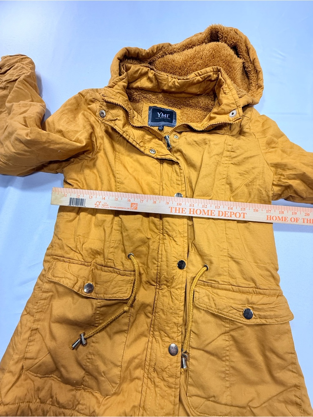 YMI Women's Mustard Hooded Puffer Jacket - Picture 7 of 10